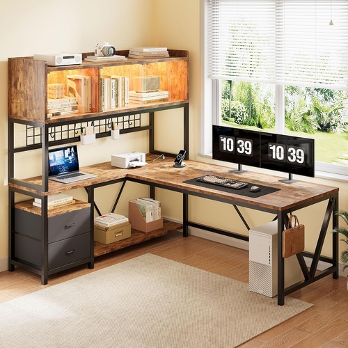Shaped gaming desk with - gaming,